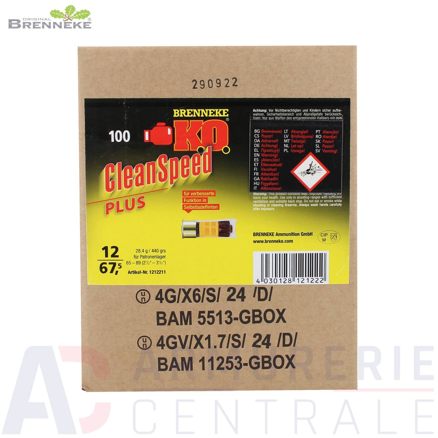 100 cartouches Brenneke Cleanspeed Plus - 12/67.5
