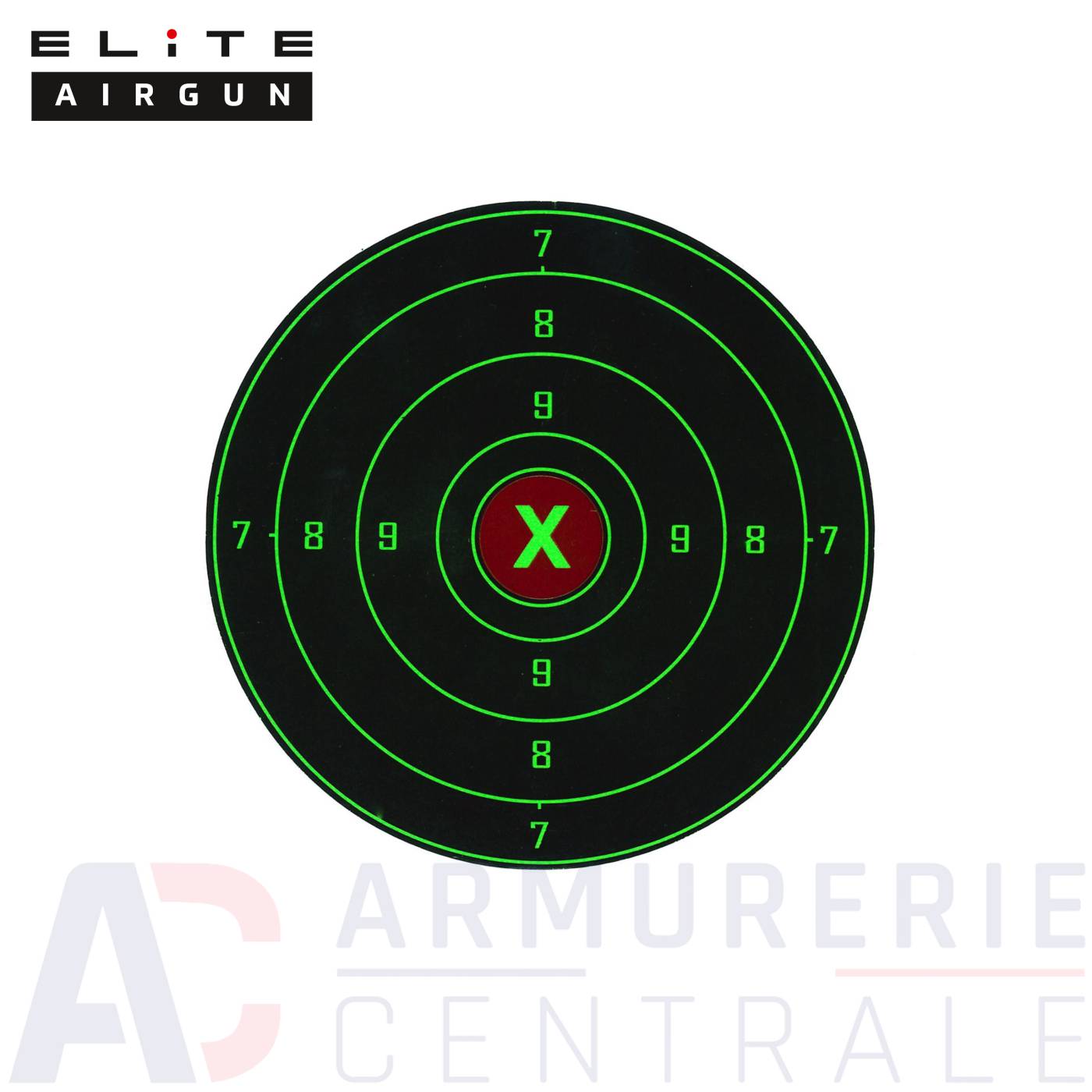 Lot de 100 cibles r&eacute;actives Elite Airgun vert &Oslash;10cm