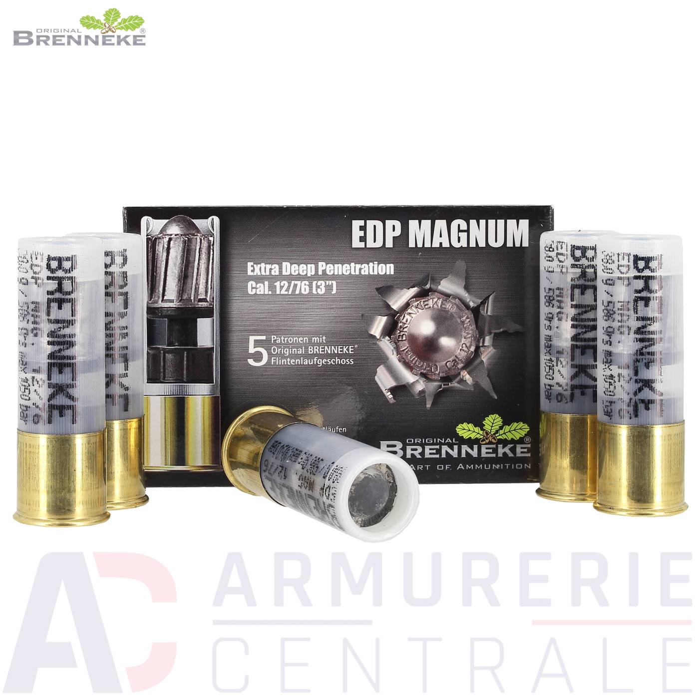 5 cartouches Brenneke EDP Magnum 12/76 5 cartouches Brenneke EDP Magnum 12/76