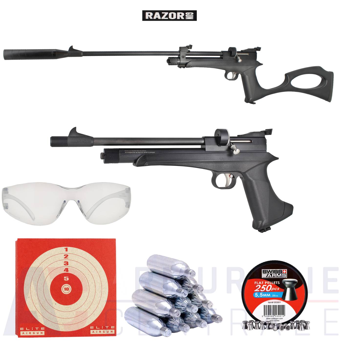 Pistolet CO2 Razor Gun Blaze Convertible - 5,5 mm (7.5 Joules)