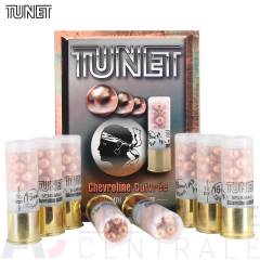 Boite de 10 cartouches Tunet Chevrotine Cuivrée Semi Mag - 12/70