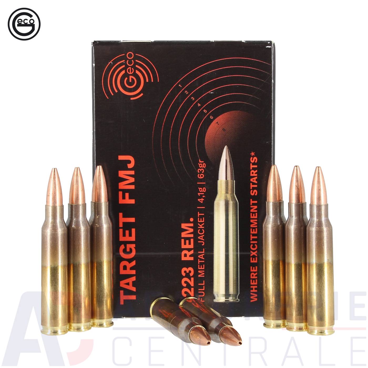 50 cartouches Geco Target FMJ - 223 Remington (63 gr) 50 cartouches Geco Target FMJ - 223 Remington (63 gr)