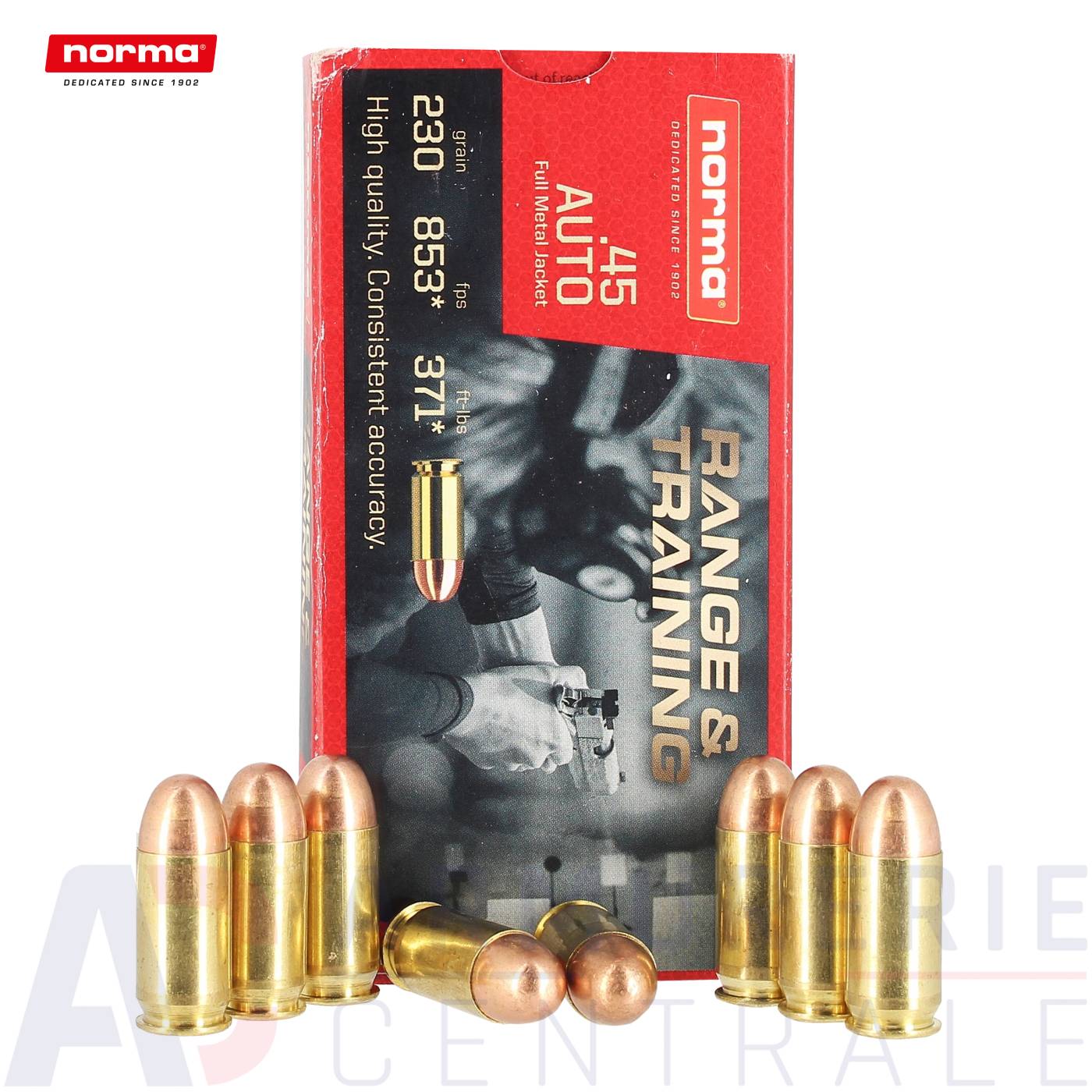 50 cartouches Norma Range & Training - 45 ACP (230 gr) 50 cartouches Norma Range & Training - 45 ACP (230 gr)