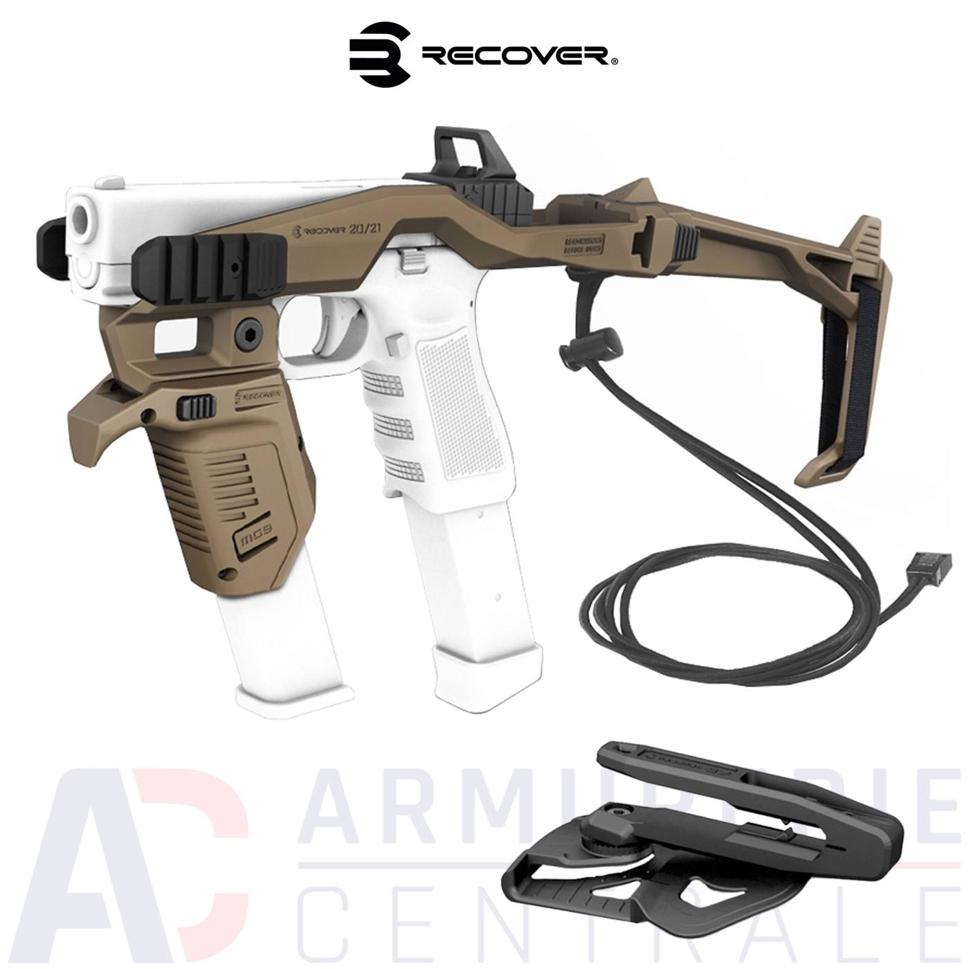 Kit stabilisateur Recover pour Glock 20/21MG Tan