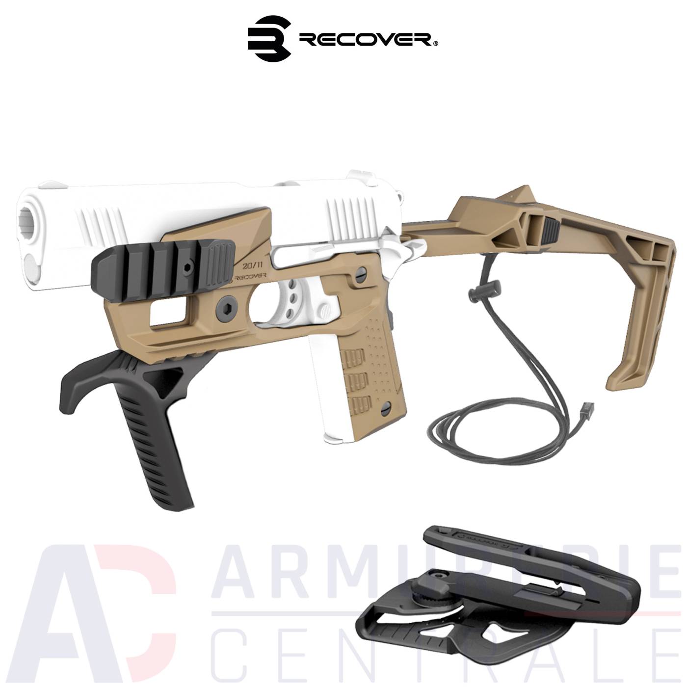 Kit stabilisateur Recover 20/11UR pour 1911 Tan Kit stabilisateur Recover 20/11UR pour 1911 Tan