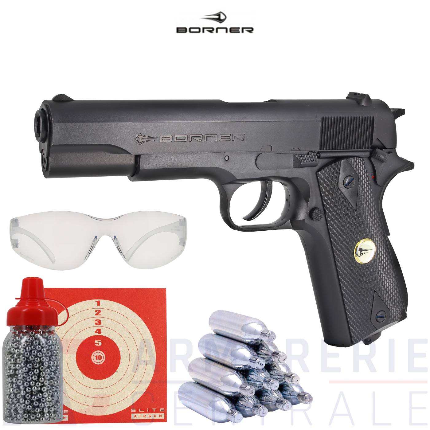 Pistolet Borner CLT 125 CO2 - 4,5 mm BB'S (3 Joules) Pistolet Borner CLT 125 CO2 - 4,5 mm BB'S (3 Joules)