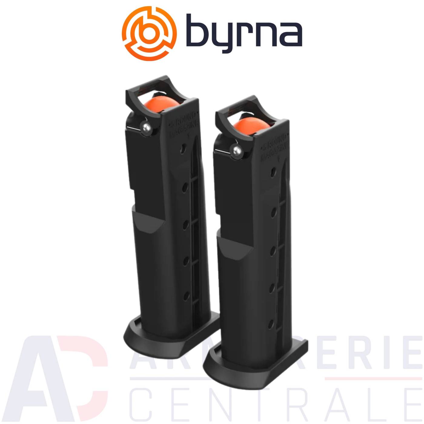 Lot de 2 chargeurs Byrna 5 coups - .68
