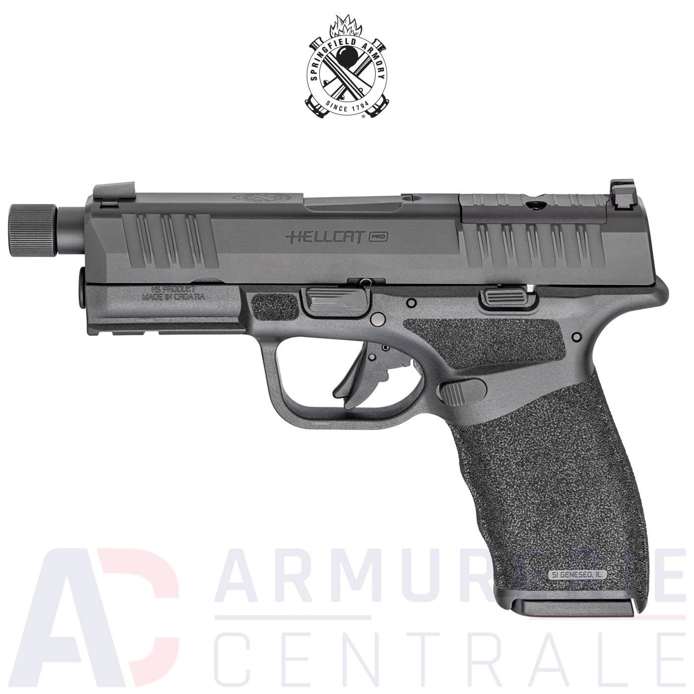 Pistolet Springfield Armory Hellcat Pro OSP TB Fileté - 9x19 Pistolet Springfield Armory Hellcat Pro OSP TB Fileté - 9x19