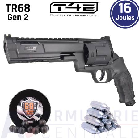 Revolver de défense Umarex T4E TR68 Gen 2 (16 Joules)