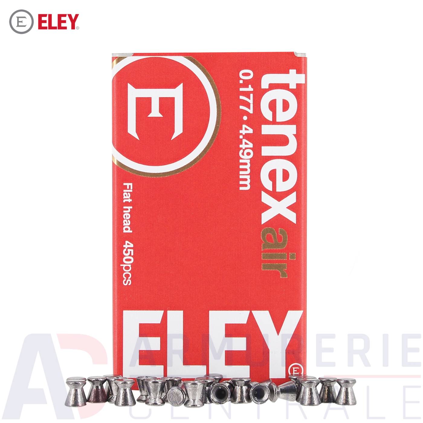 Boite de 450 plombs ELEY Tenex Air - 4.49 mm Boite de 450 plombs ELEY Tenex Air - 4.49 mm