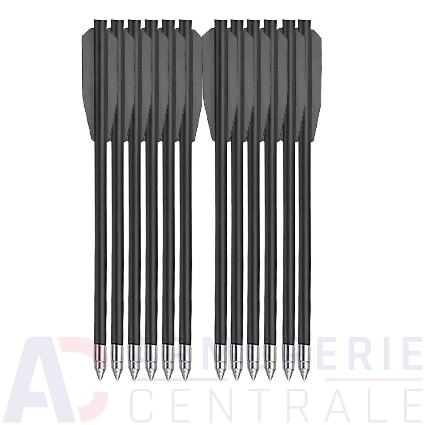 12 traits d'arbal&egrave;te Man Kung plastique 6.5"