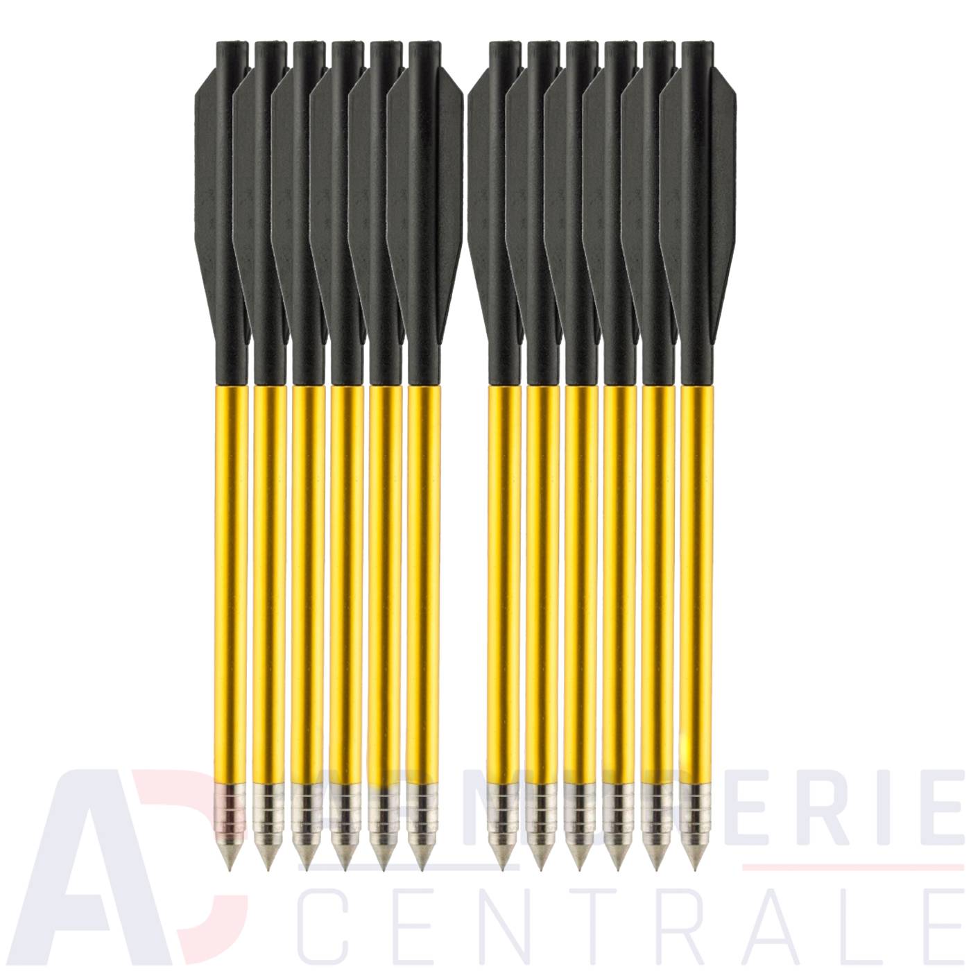 12 carreaux d'arbal&egrave;te Man Kung m&eacute;tal 6.5"
