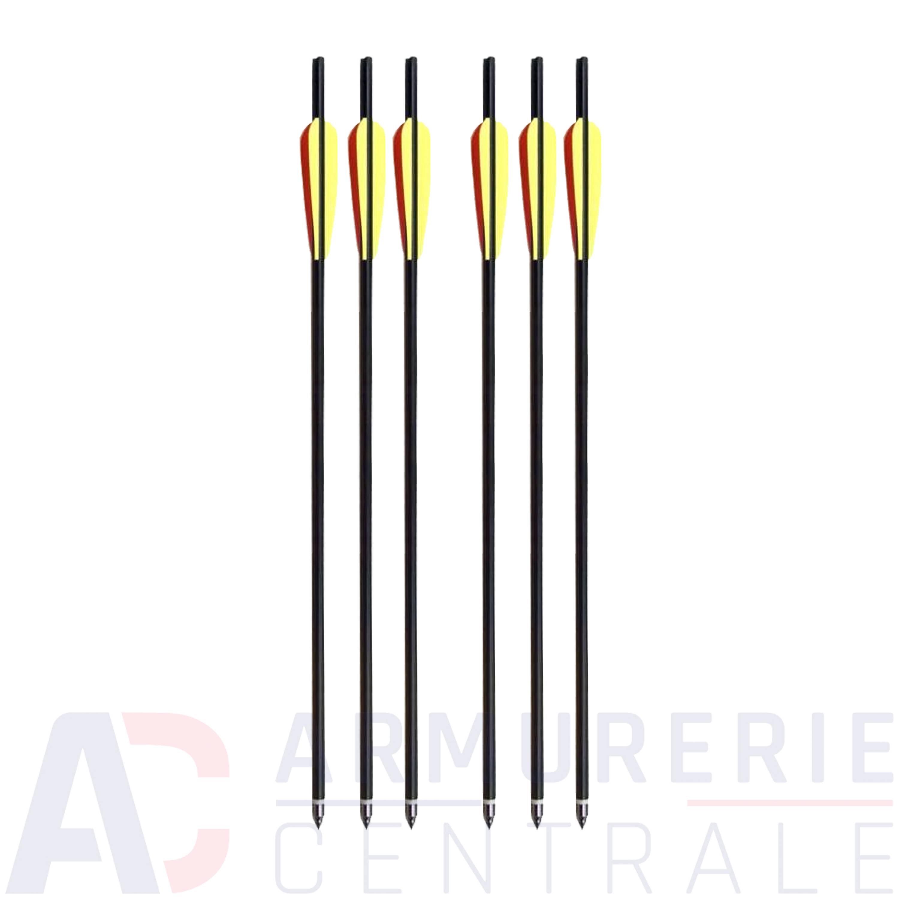 Lot De 10 Boulons D'arbalète Sobek 6,5" - Pour Arbalètes Répétées Mankung, Tige Aluminium, Pointes Acier (16,5 Cm)