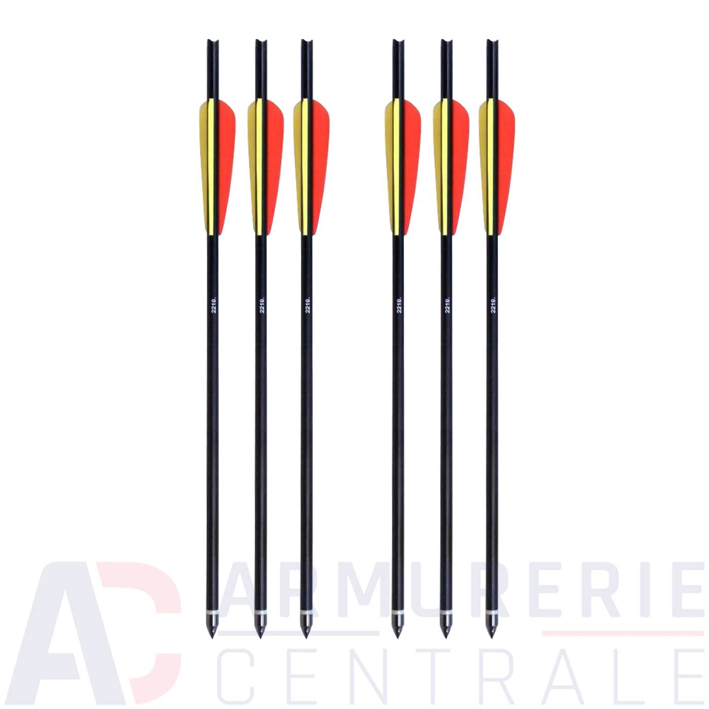 6 fl&egrave;ches d'arbal&egrave;te Man Kung 16"