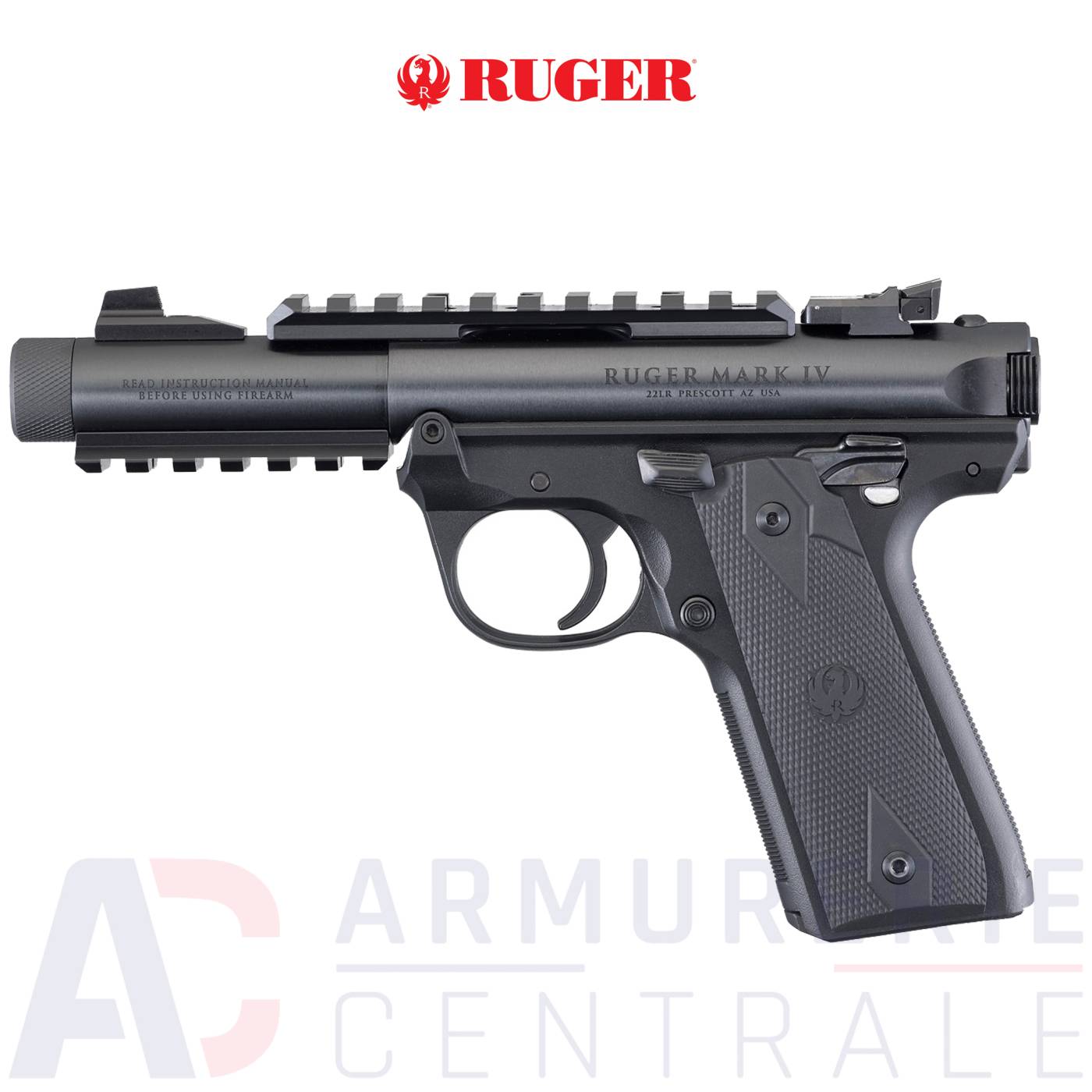 Pistolet Ruger Mark IV 22/45 Tactical 4,40" Fileté - 22LR Pistolet Ruger Mark IV 22/45 Tactical 4,40" Fileté - 22LR