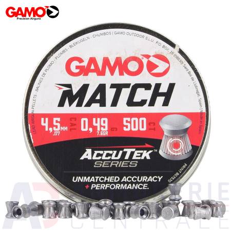 500 plombs Gamo Match Accutek - 4.5mm
