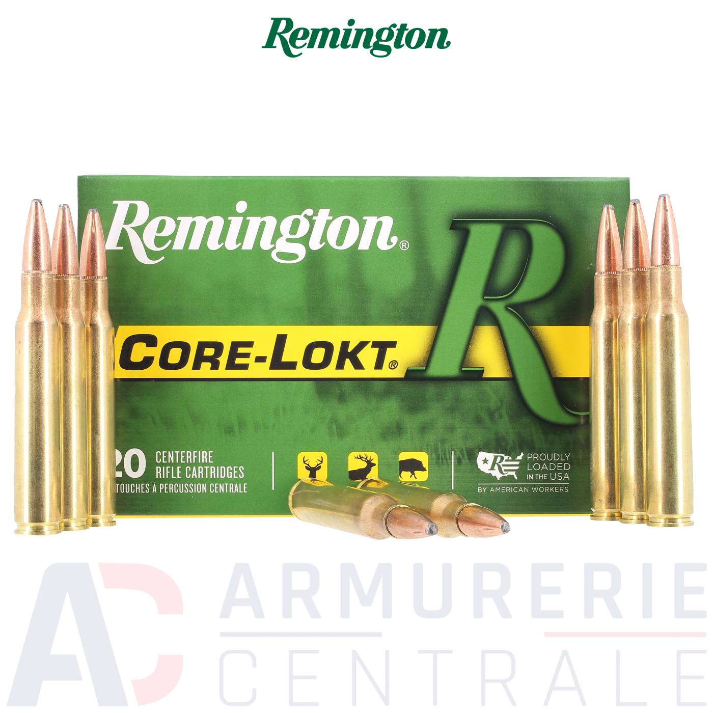 20 munitions Remington Core Lokt 140 grains - 7x64 20 munitions Remington Core Lokt 140 grains - 7x64