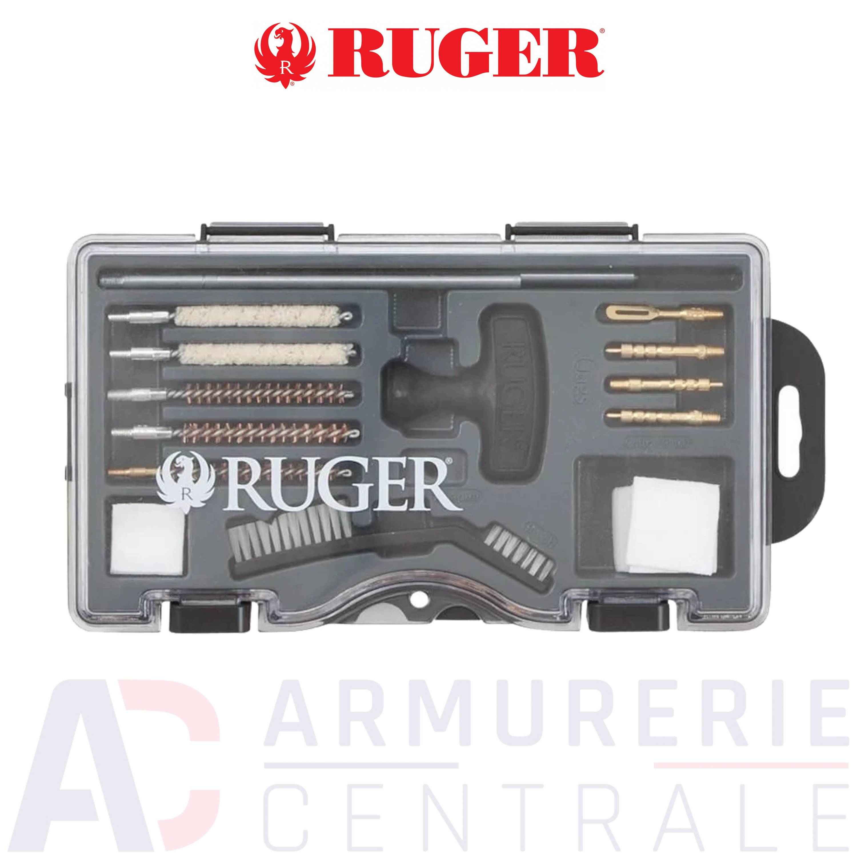 Kit De Nettoyage D’Armes 19 Pièces - Pour Pistolet, Fusil, Calibres 22, 357, 38 (Sans Marque)