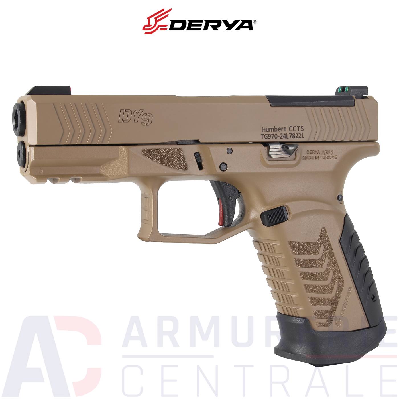 Pistolet Derya Arms DY9 FDE Optics Ready - 9x19 Pistolet Derya Arms DY9 FDE Optics Ready - 9x19