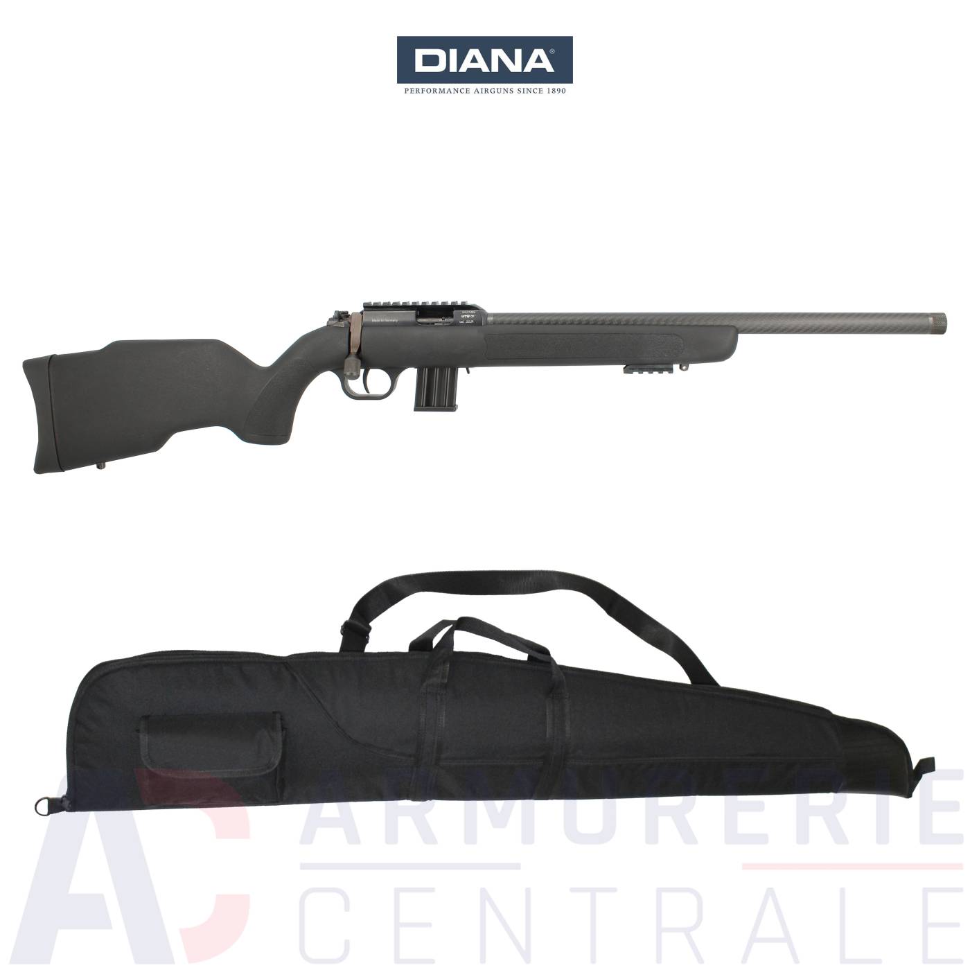 Carabine à verrou Diana R22 Carbone Noir - 22LR Carabine à verrou Diana R22 Carbone Noir - 22LR