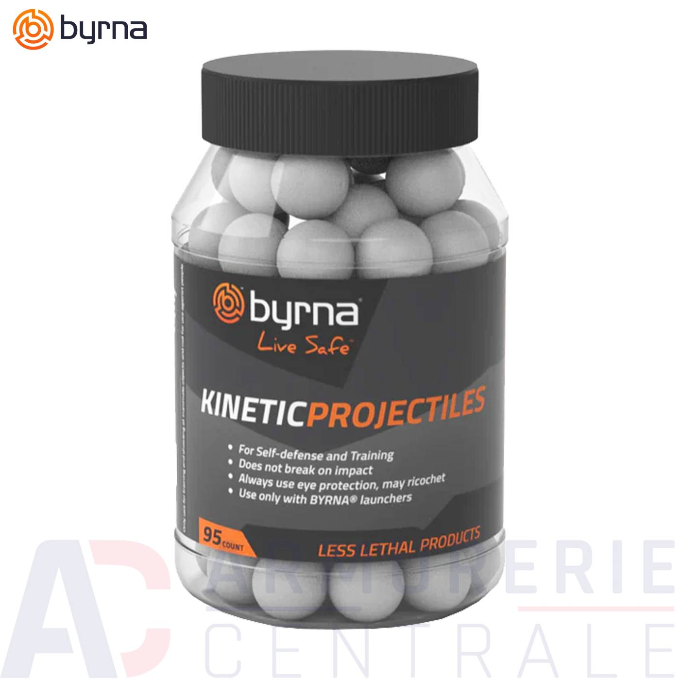Boite de 95 balles Byrna Kinetic projectiles - .68 Boite de 95 balles Byrna Kinetic projectiles - .68