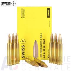 50 cartouches Swiss-P Sport DS-1 FMJ - 223 Remington (55 gr)