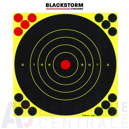 25 cibles de tir réactives Blackstorm 20x20cm