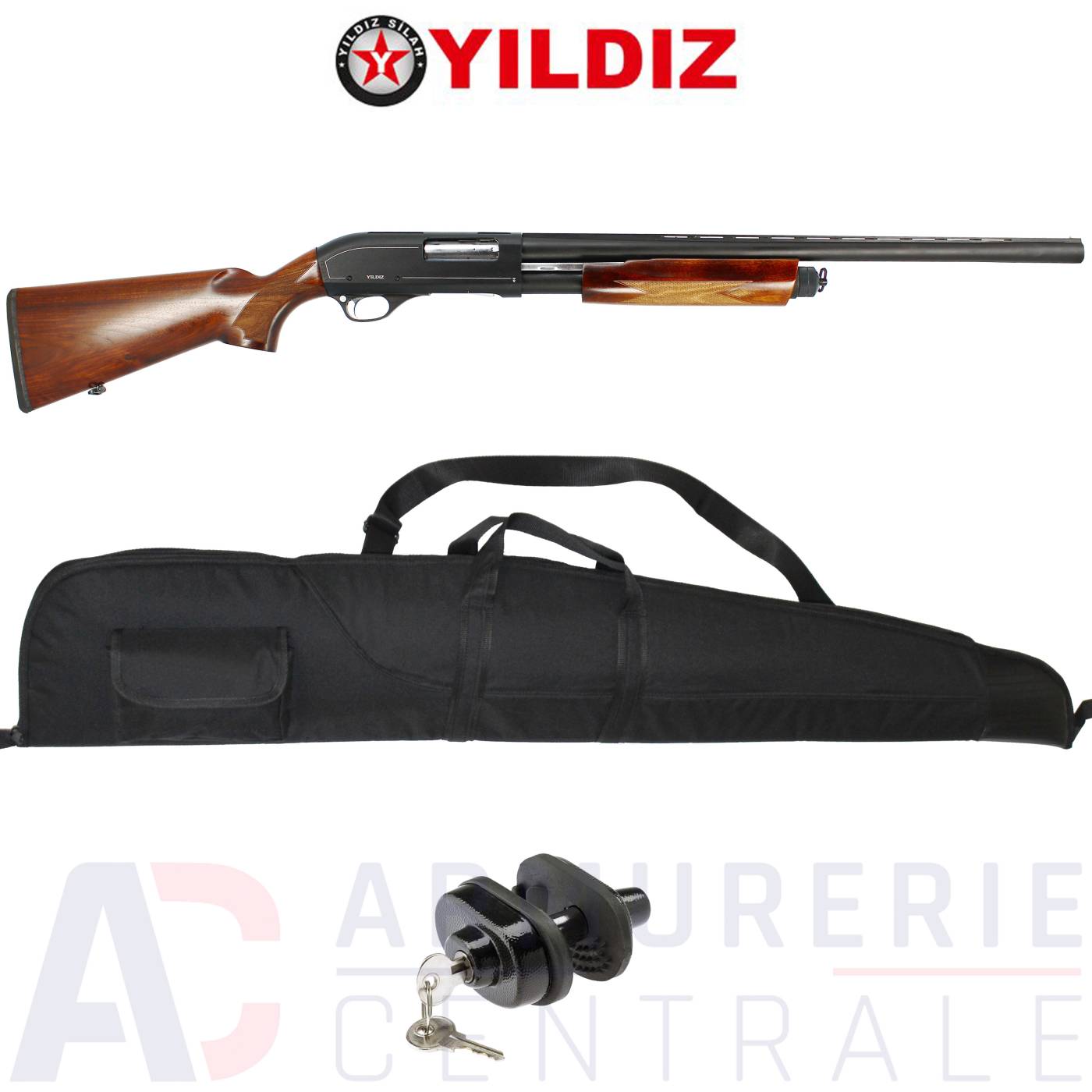 Fusil à pompe Yildiz S61 Bois - 12/76 Fusil à pompe Yildiz S61 Bois - 12/76