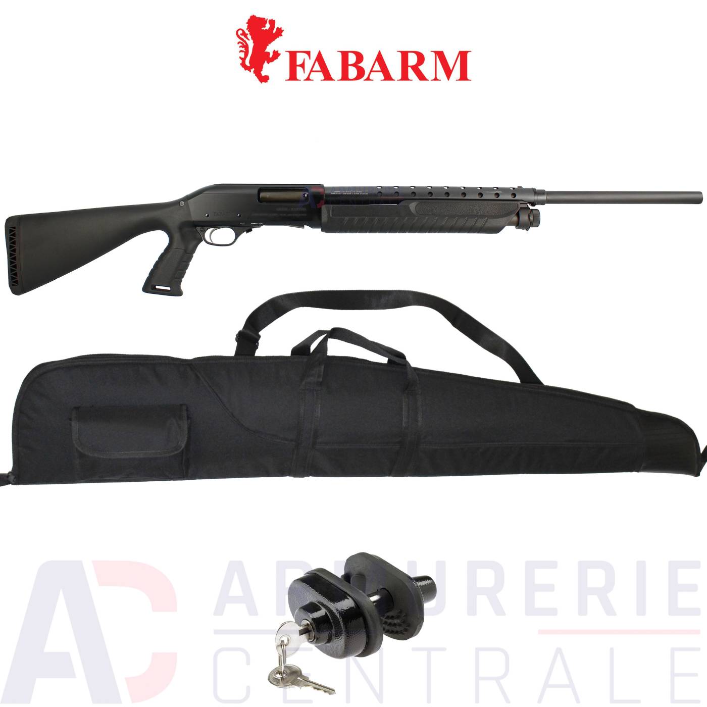 Fusil à pompe Fabarm SDASS Martial Noir 61 cm 12/76 Fusil à pompe Fabarm SDASS Martial Noir 61 cm 12/76