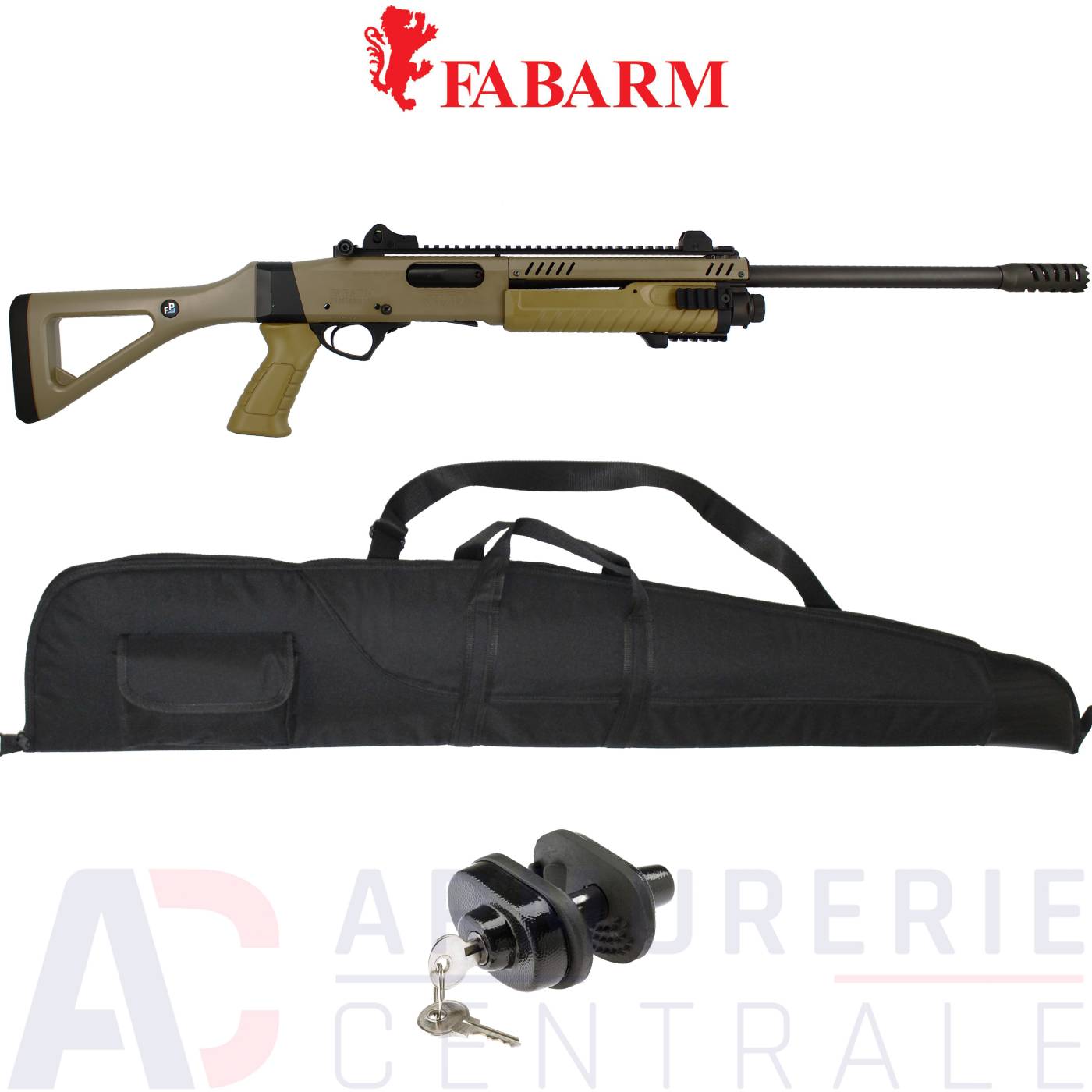 Fusil à pompe Fabarm STF12 Pistolgrip Tan 12/76 Fusil à pompe Fabarm STF12 Pistolgrip Tan 12/76
