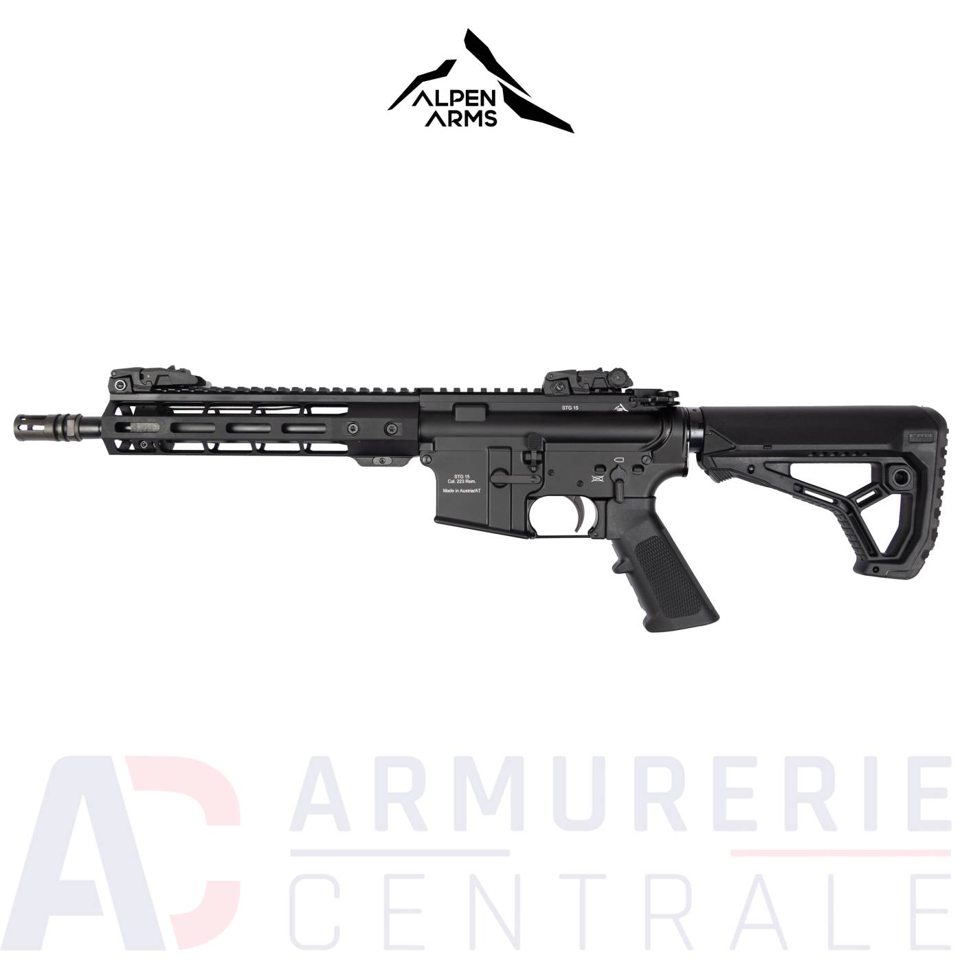 Carabine Alpen Arms STG15C 10.5" Noir - 223 Remington