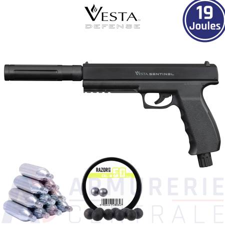 Pistolet de défense Vesta Sentinel - .50 (19 Joules)