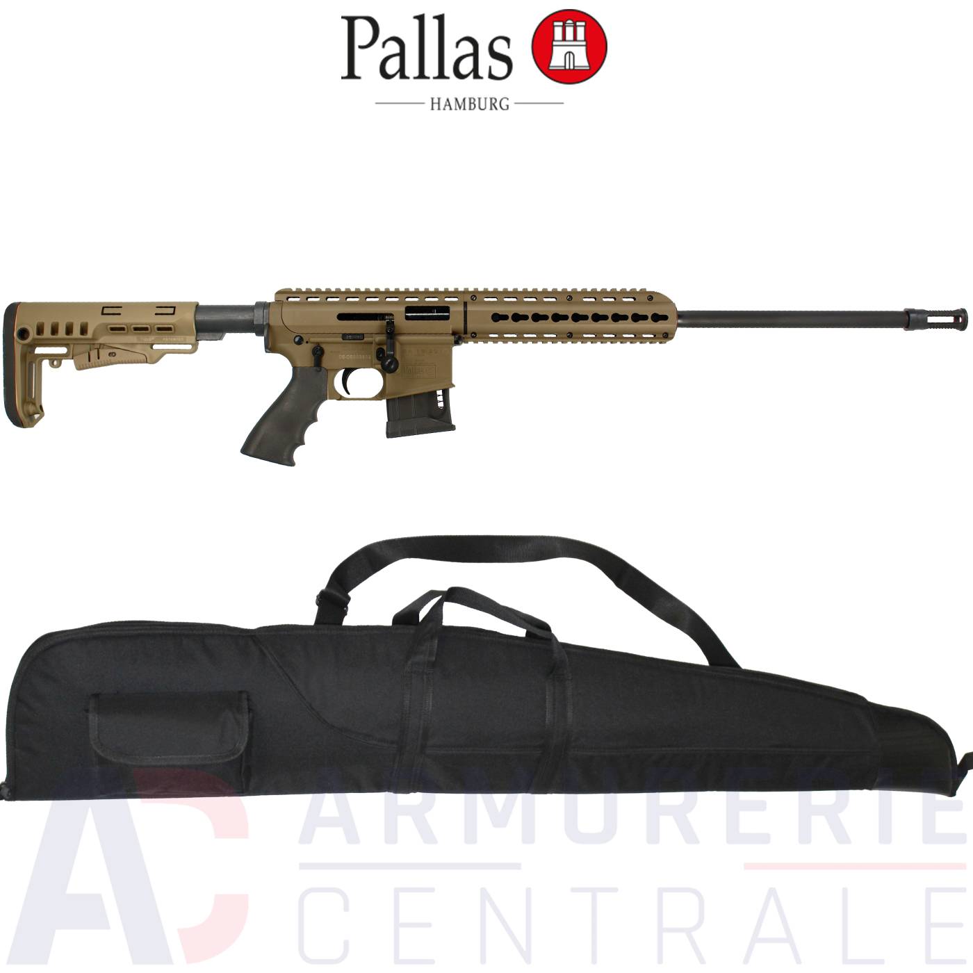 Pack carabine Pallas Tan BA-15 22LR Pack carabine Pallas Tan BA-15 22LR