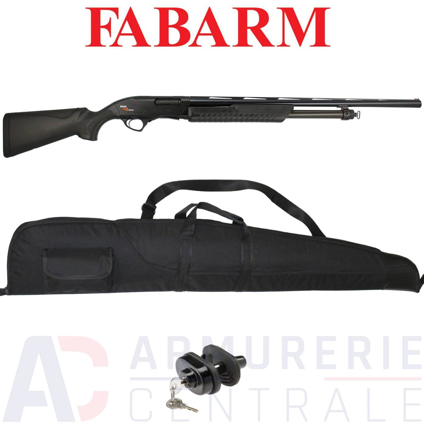 Fusil &agrave; pompe FABARM SDASS 2 chasse composite 12/76