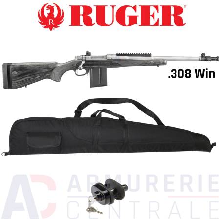 Carabine Ruger Gunsite Scout M77-GS lamellé...