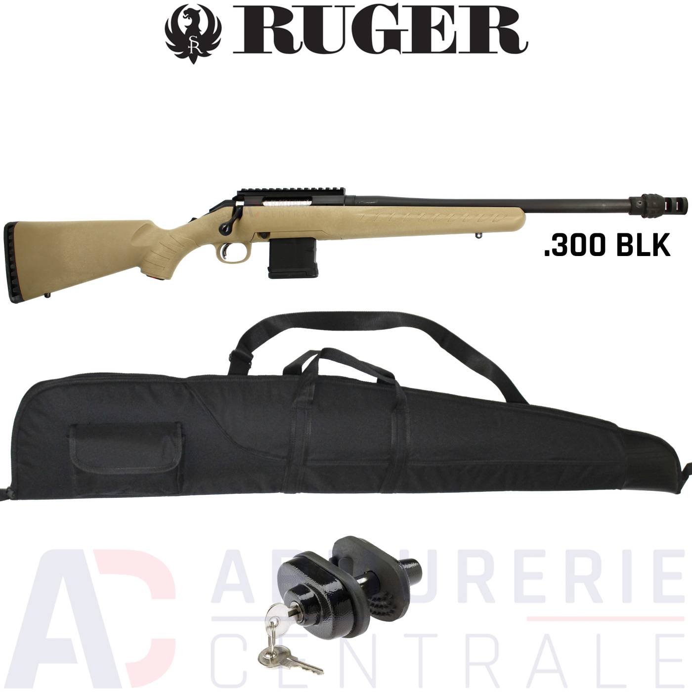 Ruger American Rifle Ranch Tan - 300 AAC Blackout