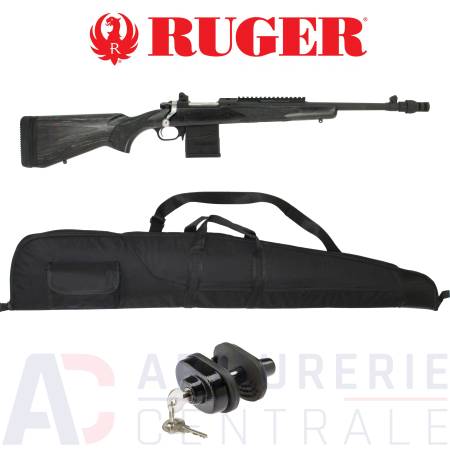 Carabine Ruger Gunsite Scout lamellé noir .308 Win