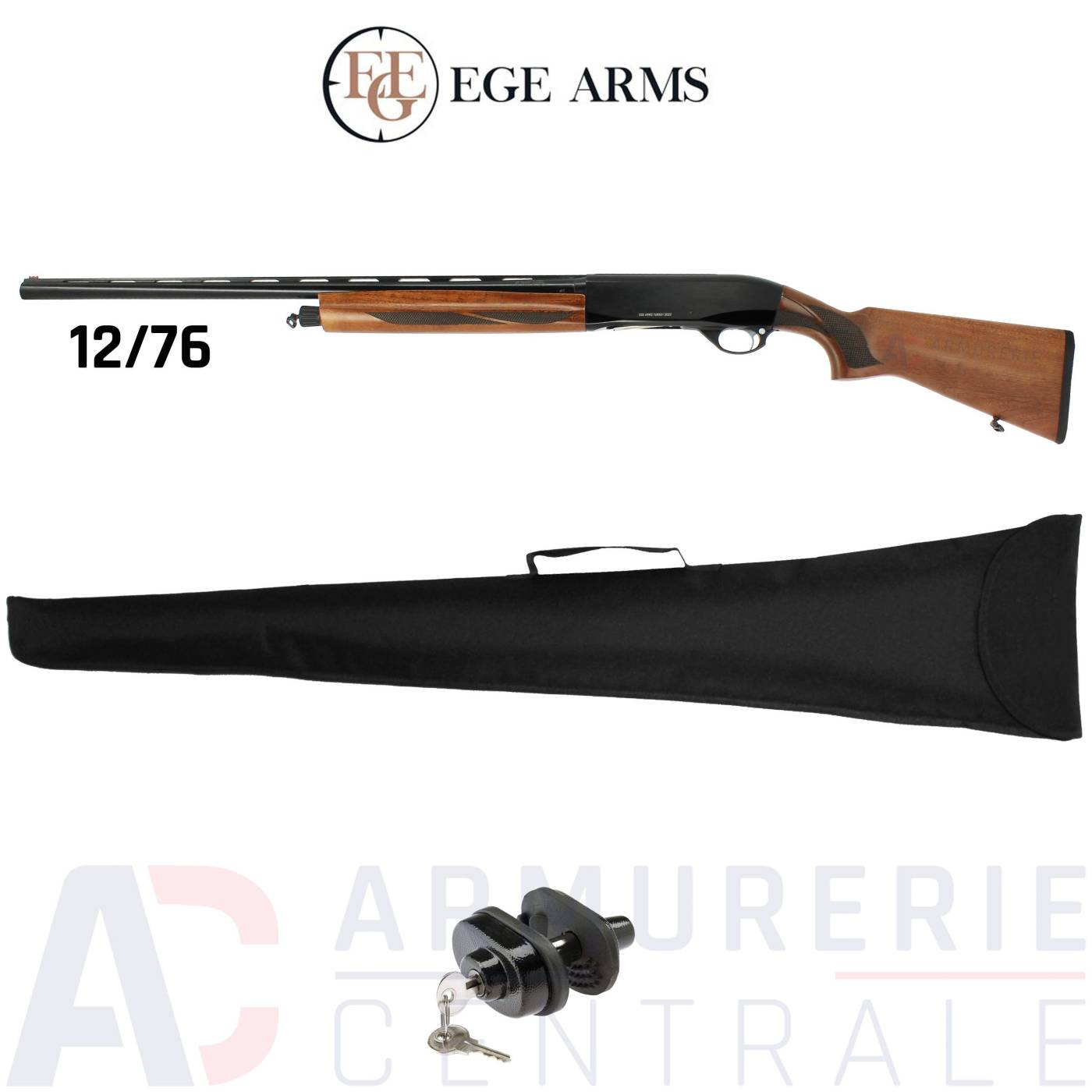Fusil Ege Arms FX12 crosse bois 12/76 71 cm Fusil Ege Arms FX12 crosse bois 12/76 71 cm