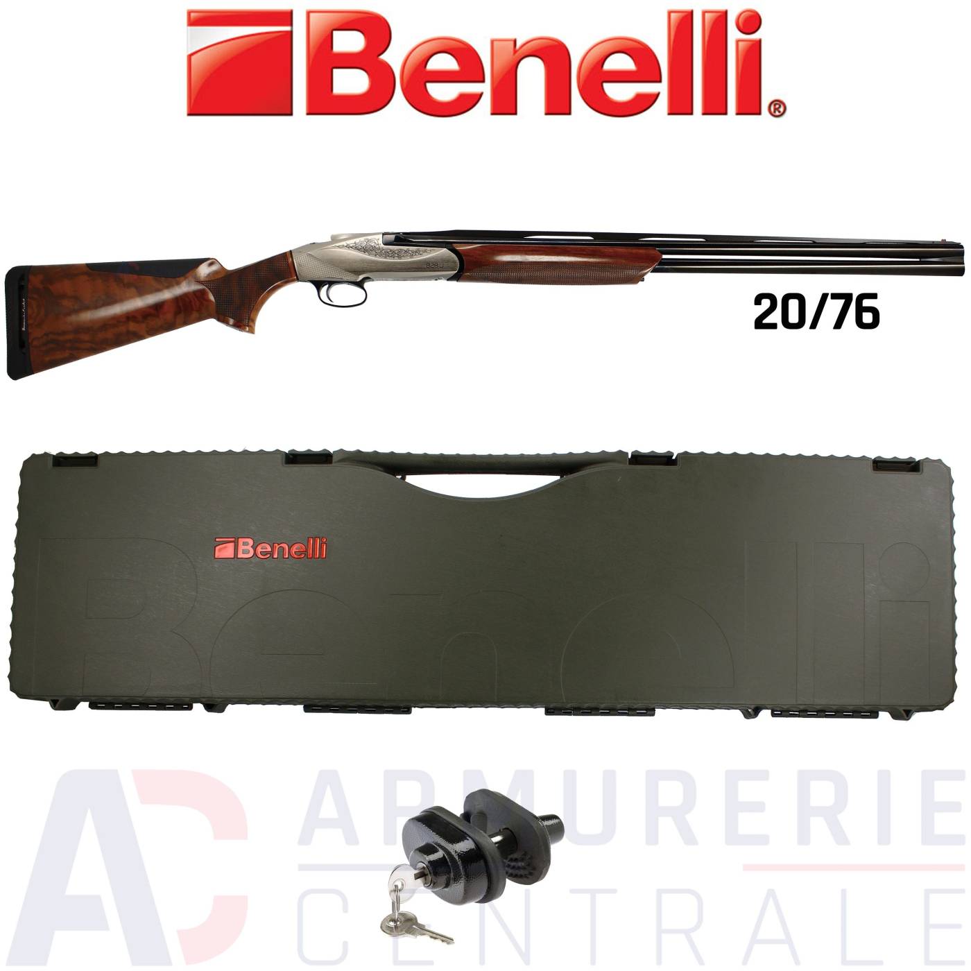 Fusil Benelli 828U Silver bois 20/76 Fusil Benelli 828U Silver bois 20/76
