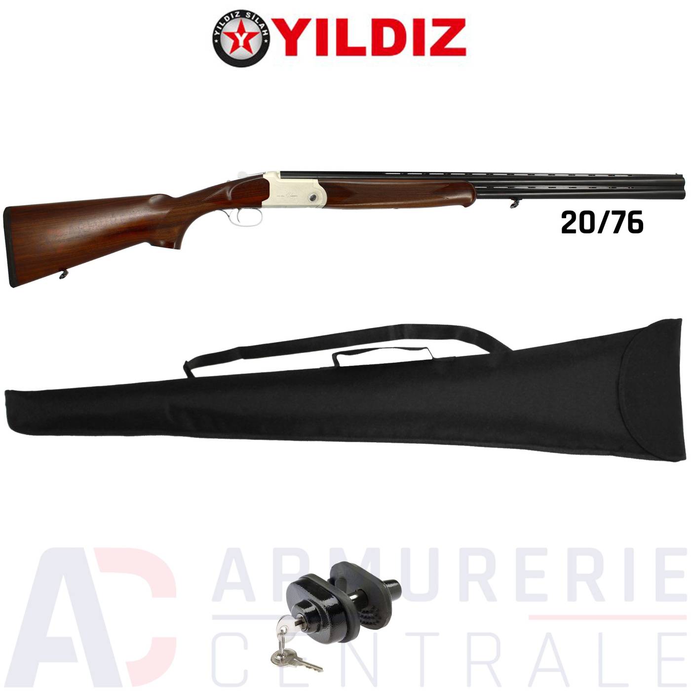 Fusil de chasse superposé Yildiz plaine MC120 20/76 Fusil de chasse superposé Yildiz plaine MC120 20/76
