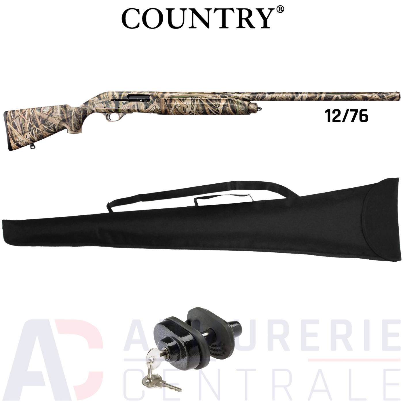 Country semi-automatique camo MC8100 12/76 - 71 cm Country semi-automatique camo MC8100 12/76 - 71 cm