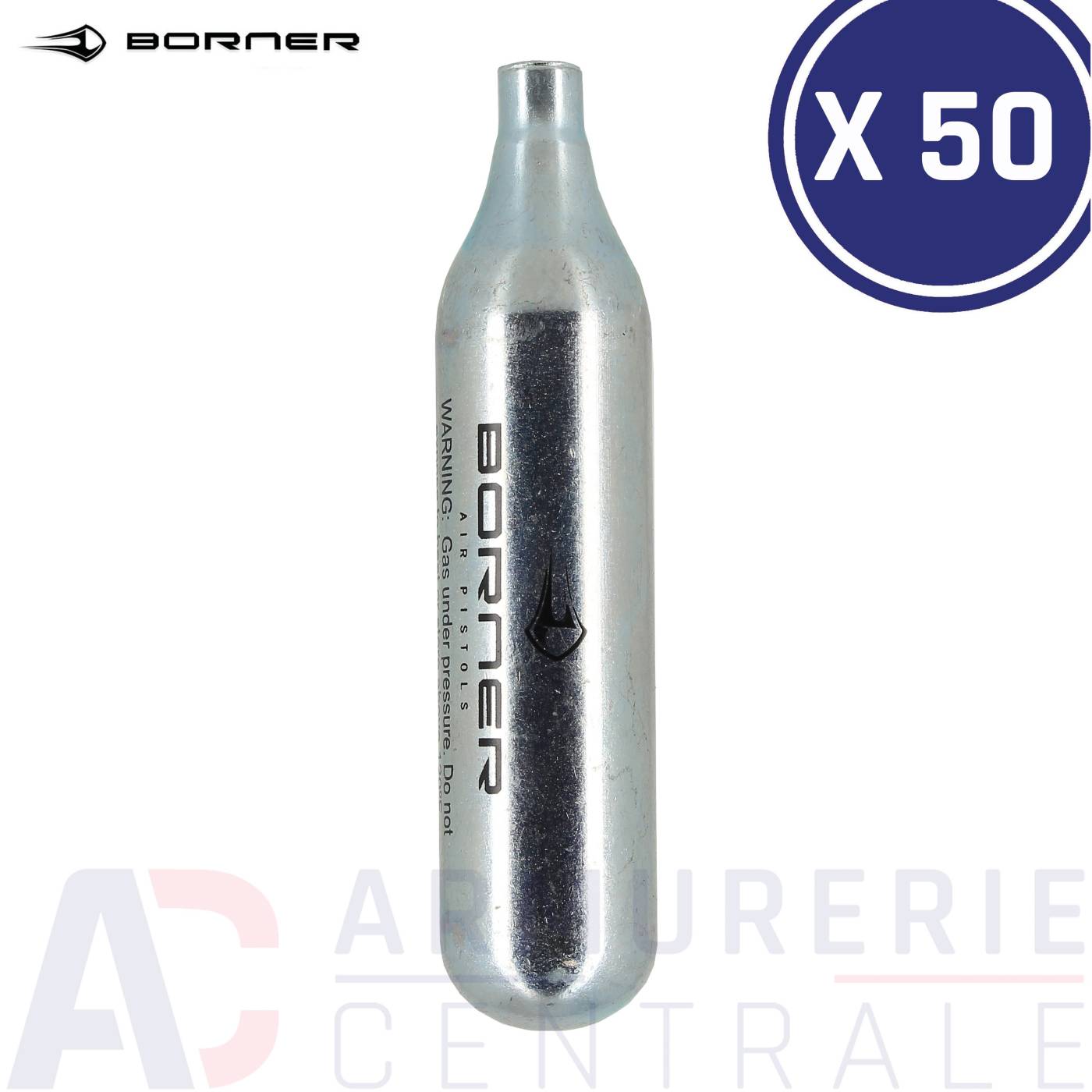 50x Cartouches CO2 Borner 12g 50x Cartouches CO2 Borner 12g