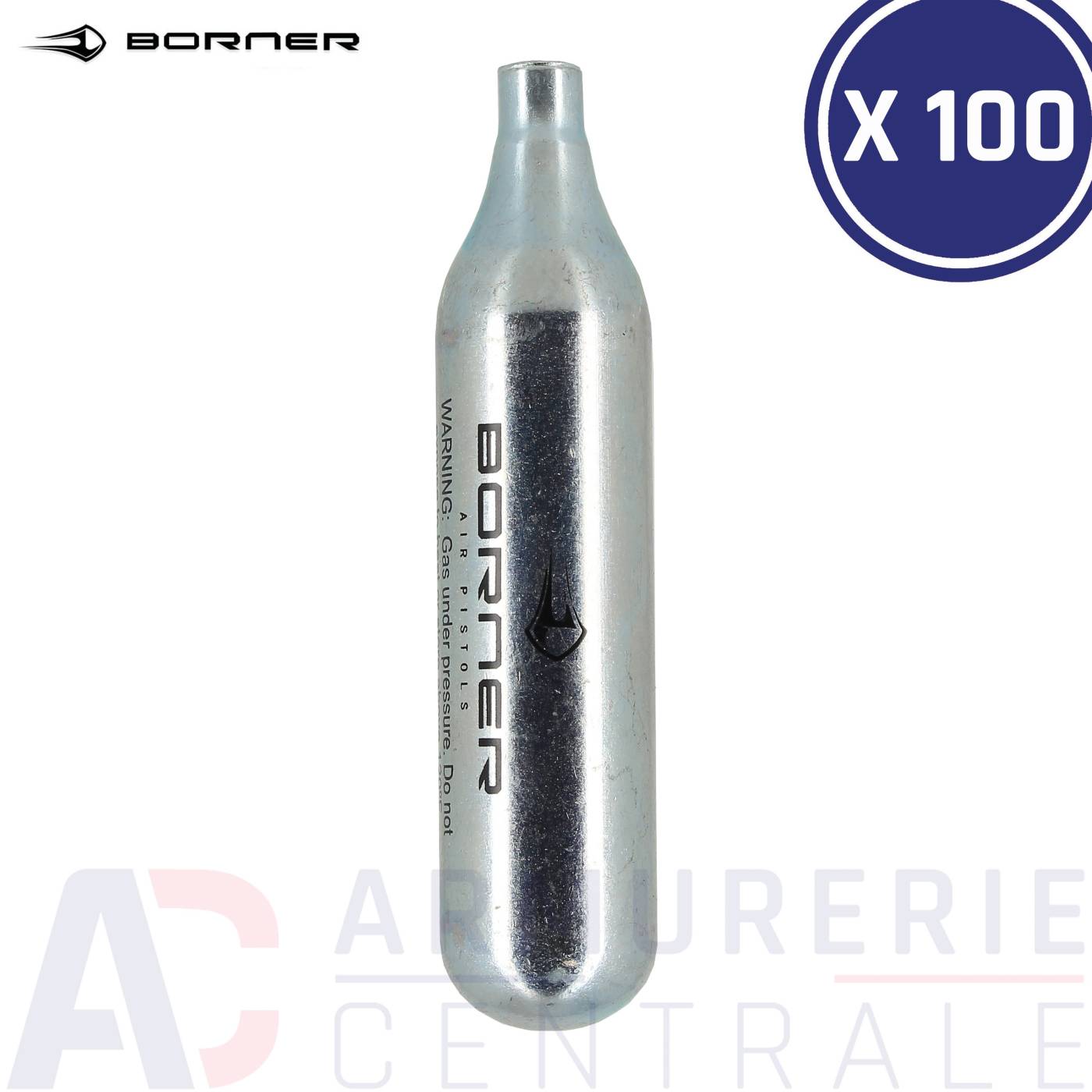 100x Cartouches CO2 Borner 12g 100x Cartouches CO2 Borner 12g