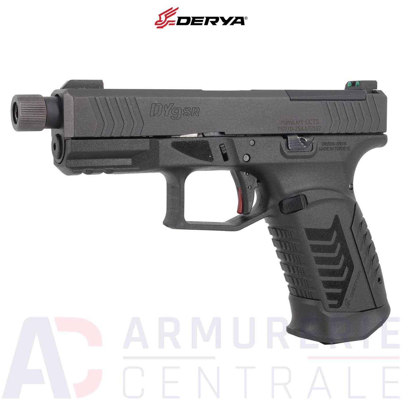 Pistolet Derya Arms DY9 Noir Optics Ready Fileté - 9x19 Pistolet Derya Arms DY9 Noir Optics Ready Fileté - 9x19