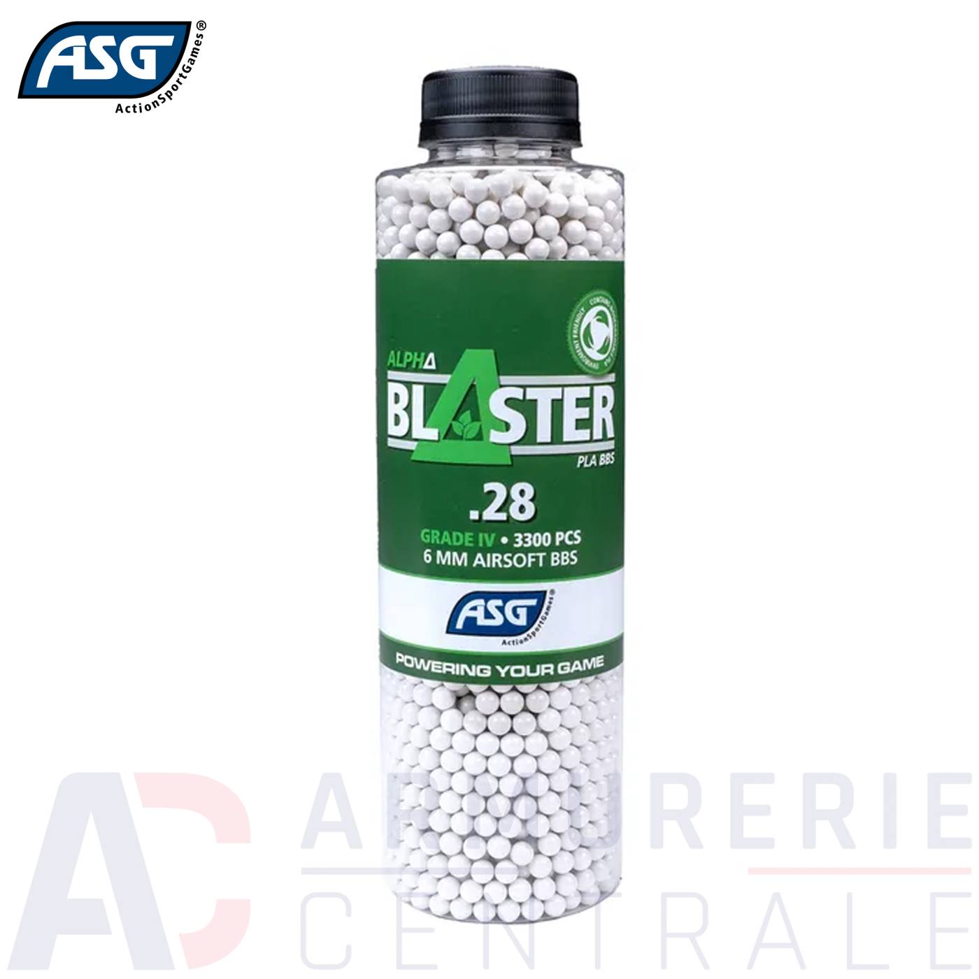 3300 billes 6mm ASG Alpha-Blaster biod&eacute;gradable 0.28g 