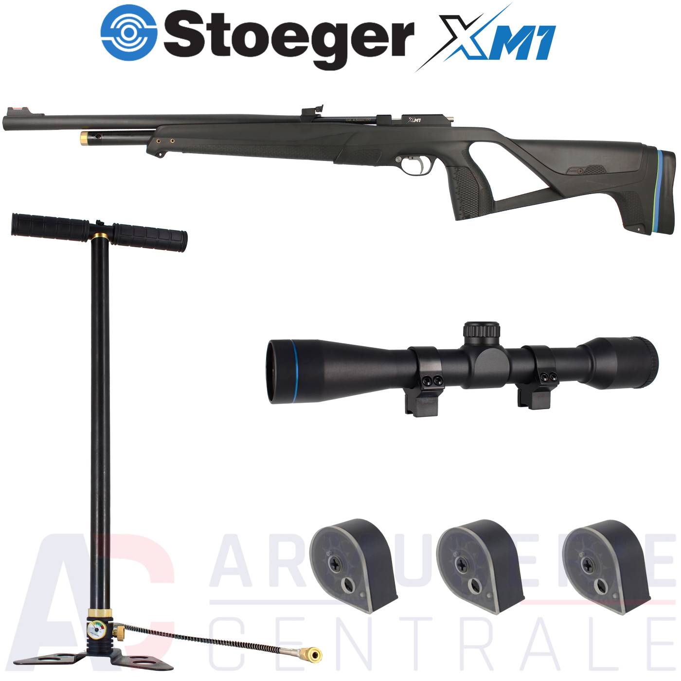 Carabine PCP Stoeger XM1 Lunette 4X32 - 4.5mm (19.9 joules) Carabine PCP Stoeger XM1 Lunette 4X32 - 4.5mm (19.9 joules)