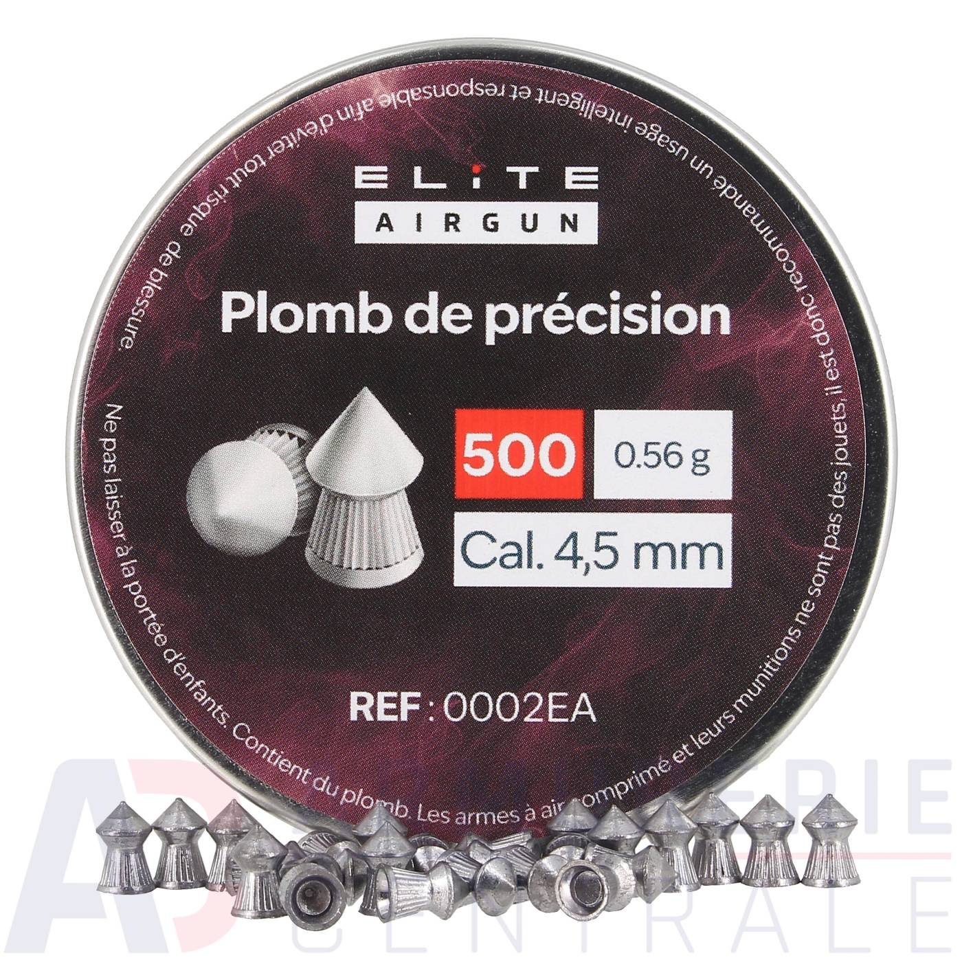 Boite de 500 plombs pointus Elite Airgun - 4.5mm (0.56 g) Boite de 500 plombs pointus Elite Airgun - 4.5mm (0.56 g)