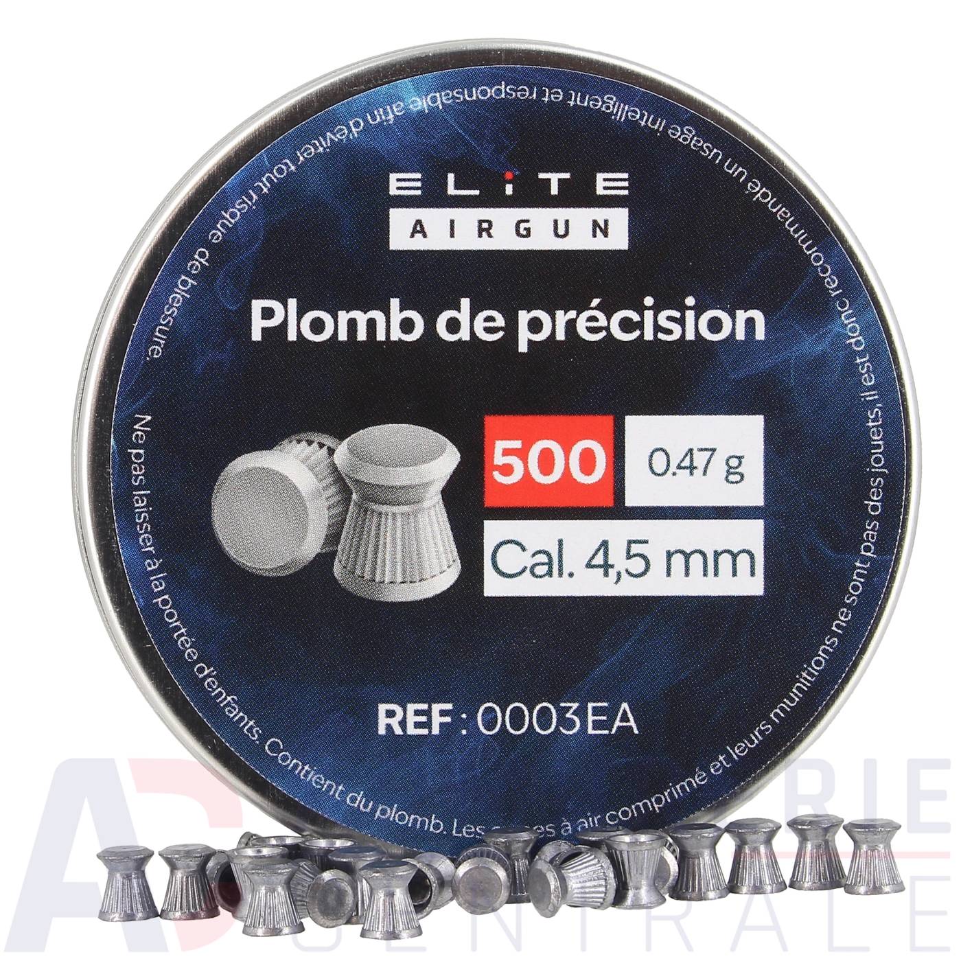 Boite de 500 plombs plats Elite Airgun - 4.5mm (0.47 g) Boite de 500 plombs plats Elite Airgun - 4.5mm (0.47 g)