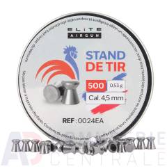 500 plombs plats Elite Airgun Stand De Tir - 4.5mm (0.53 g)