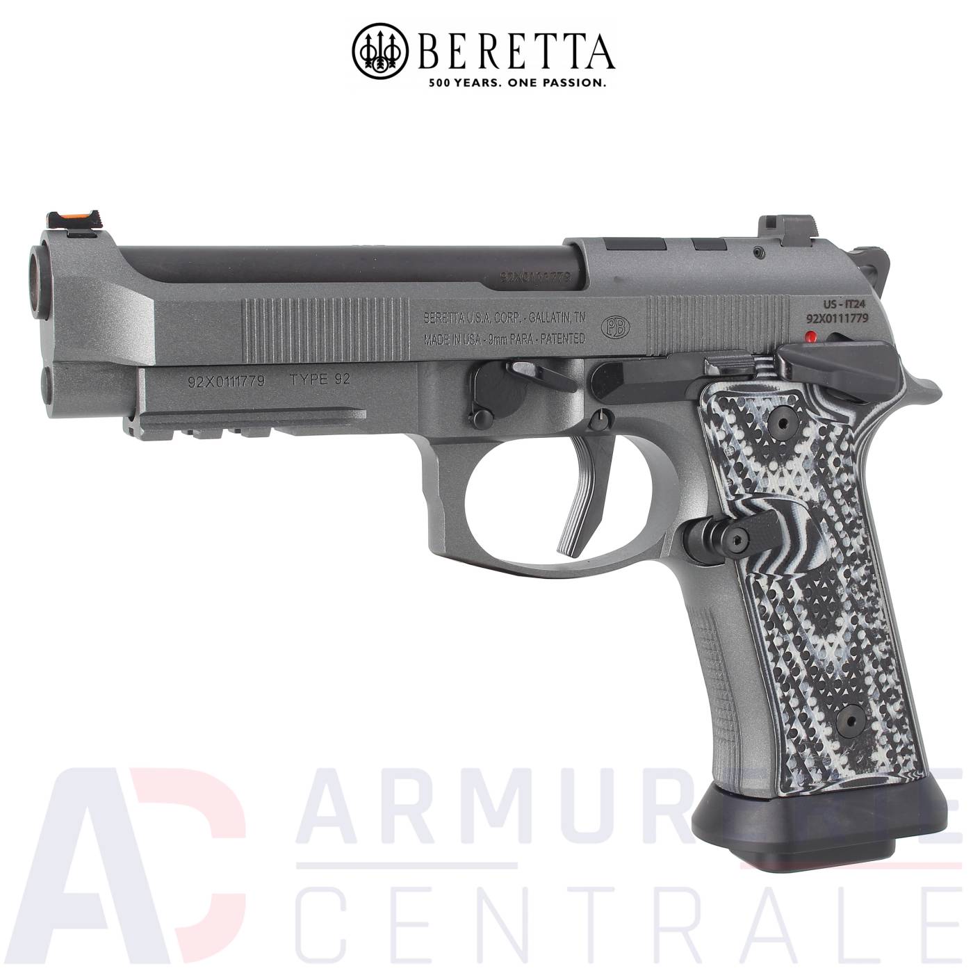 Pistolet Beretta 92Xi Squalo 4.7" - 9x19 Pistolet Beretta 92Xi Squalo 4.7" - 9x19